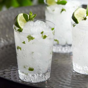 25-Pack Plastic Tumbler Cups 10oz Clear - Disposable Crystal Drinking Glasses for Parties